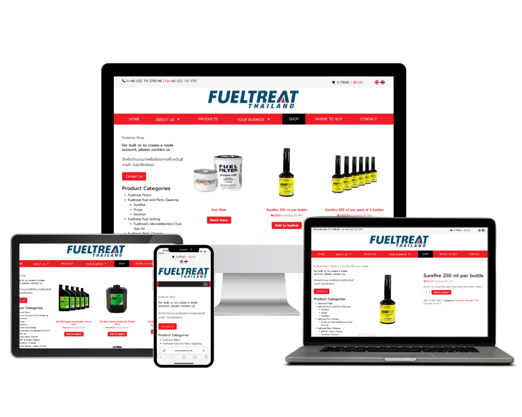 Fueltreat ecommerce website by ClipCube Media